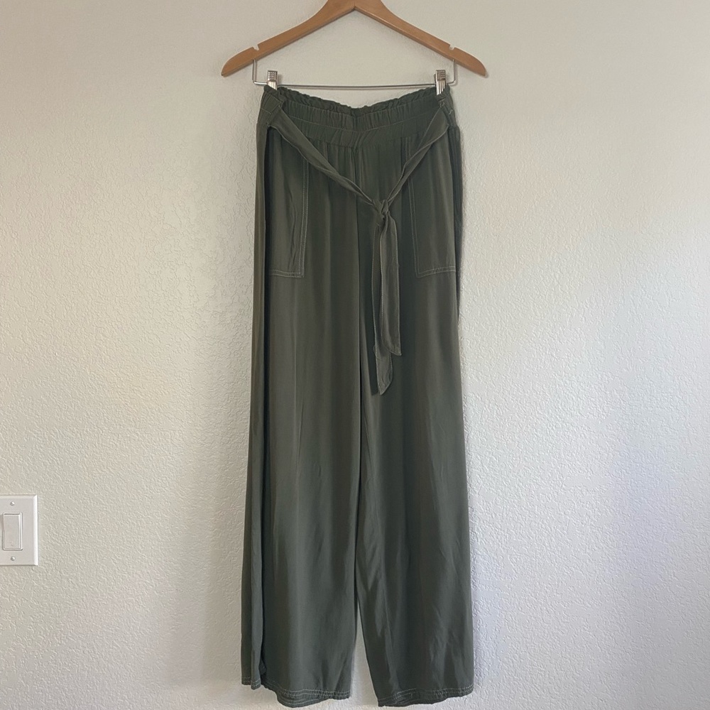 VANILLA STAR olive green sheer long bottom size XL.
